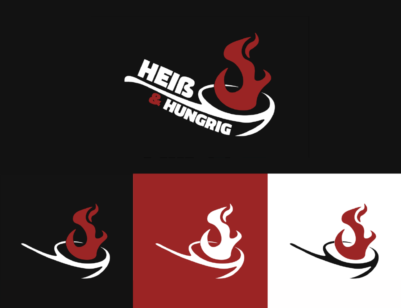 Logo-Varianten der Marke Heiß & Hungrig